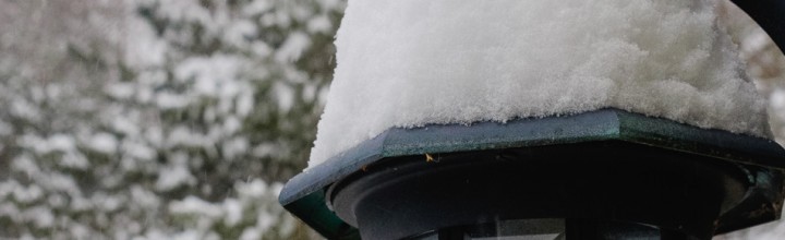 Snow-Covered Light Fixture